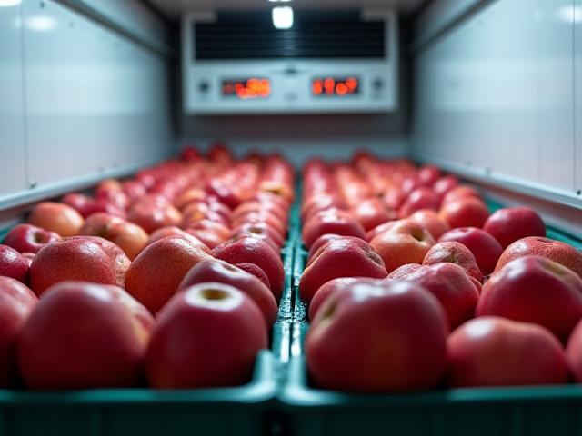 Refrigerated truck being loaded with fresh Oregon produce